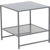 Industrial Metal Two-Tier Square Side Table