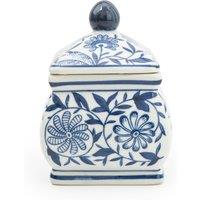 Blue Patterened Decorative Jar