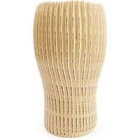 21cm Cream Ridged Tulip Vase