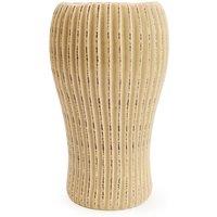 27cm Cream Ridged Tulip Vase