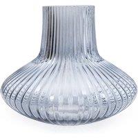 19cm Blue Ridged Bottle Vase
