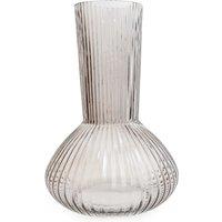 30cm Grey Ridged Bottle Vase