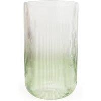 26cm Two-Tone Ridged Glass Vase