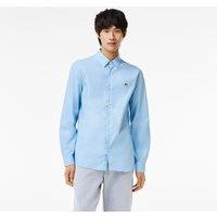 Linen Poplin Shirt with Long Sleeves