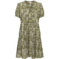 Leaf Print Mini Dress