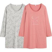 Pack of 2 Nightshirts with Long Sleeves