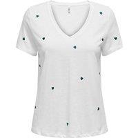 Embroidered Cotton V-Neck T-Shirt