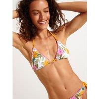 Nuco Tortuga Triangle Bikini Top in Floral Print