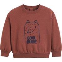 Fox Print Sweatshirt in Cotton Mix with Crew Neck