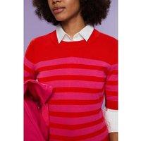 Striped Short Sleeve Jumper with Crew Neck in Cotton