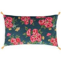 Manoja Floral 100% Cotton Velvet Cushion Cover