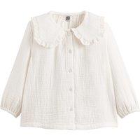 Double Cotton Muslin Blouse with Peter Pan Collar