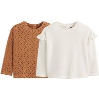 Pack of 2 T-Shirts in Cotton with Long Sleeves