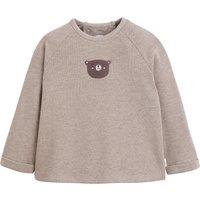 Bear Print Sweatshirt in Cotton Blend with Crew Neck