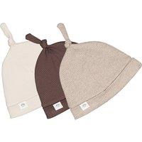 Pack of 3 Beanies in Ribbed Cotton