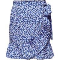 Recycled Wrapover Mini Skirt in Floral Print