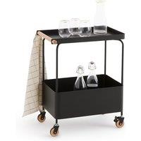 Elkim Black Metal Portable Dessert Trolley