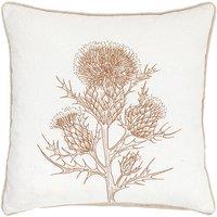 Thistle Embroidered Filled Cushion