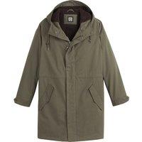 Cotton Mid-Length Parka with Sherpa Lining