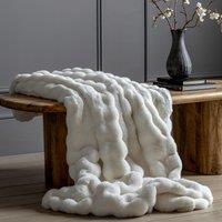 Marshmallow Rabbit Faux Fur Throw