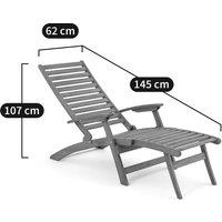 Pala Acacia Folding Garden Lounger