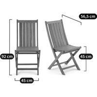 Set of 2 Palera Acacia Folding Garden Chairs