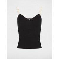 Ribbed Vest Top with Decorative Straps