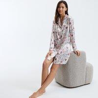 Floral Print Satin Nightshirt