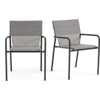 Set of 2 Zory Aluminium Garden Armchairs