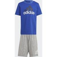 Cotton T-Shirt/Shorts Outfit with Logo Print