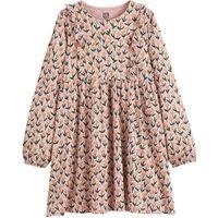 Floral Cotton Jersey Dress with Ruffles