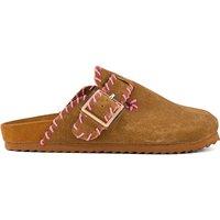 Suede Stitch Detail Clogs