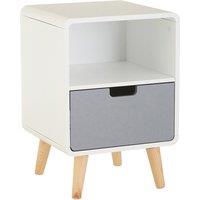 Freddy 1-Drawer Bedside Table with Shelf