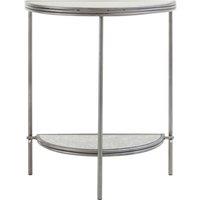 Antique Mirror Half Moon Console Table