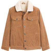 Corduroy Jacket with Teddy Faux Fur Collar