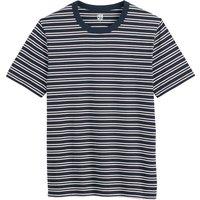 Striped Crew Neck T-Shirt with Short Sleeves