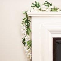 Pack of 2 190cm Artificial White Wisteria Garlands