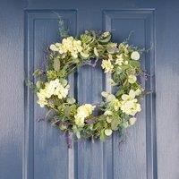 50cm Artificial Eucalyptus, Lavender & Hydrangea Wreath