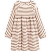 Striped Cotton Dress with Long Sleeves