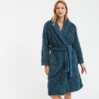 Embossed Fleece Bathrobe