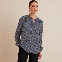 Graphic Print Blouse with Long Sleeves