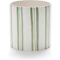 Ario 14cm Diameter Striped Ceramic Flower Pot