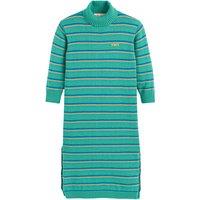 Striped Cotton/Wool Dress with Long Sleeves