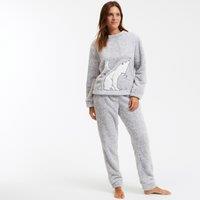 Sherpa Pyjamas with Embroidered Fleece Polar Bear