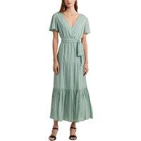 Tilferre Wrapover Maxi Dress in Cotton with Short Sleeves