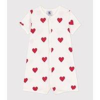 Heart Print Cotton Romper