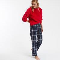 Cotton Pyjamas in Sherpa Fleece/Checked Flannelette