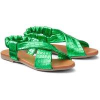 Emilie Leather Flat Sandals