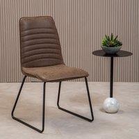 Industrial Faux Leather Dining Chair