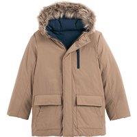 Reversible Parka with Faux Fur-Trimmed Hood